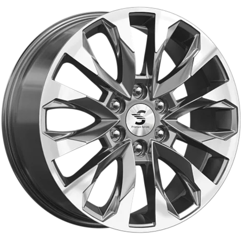Premium Series 8x20/6x139,7 ET38 D67,1 КР007 (Pajero Sport) Diamond Gloss Graphite