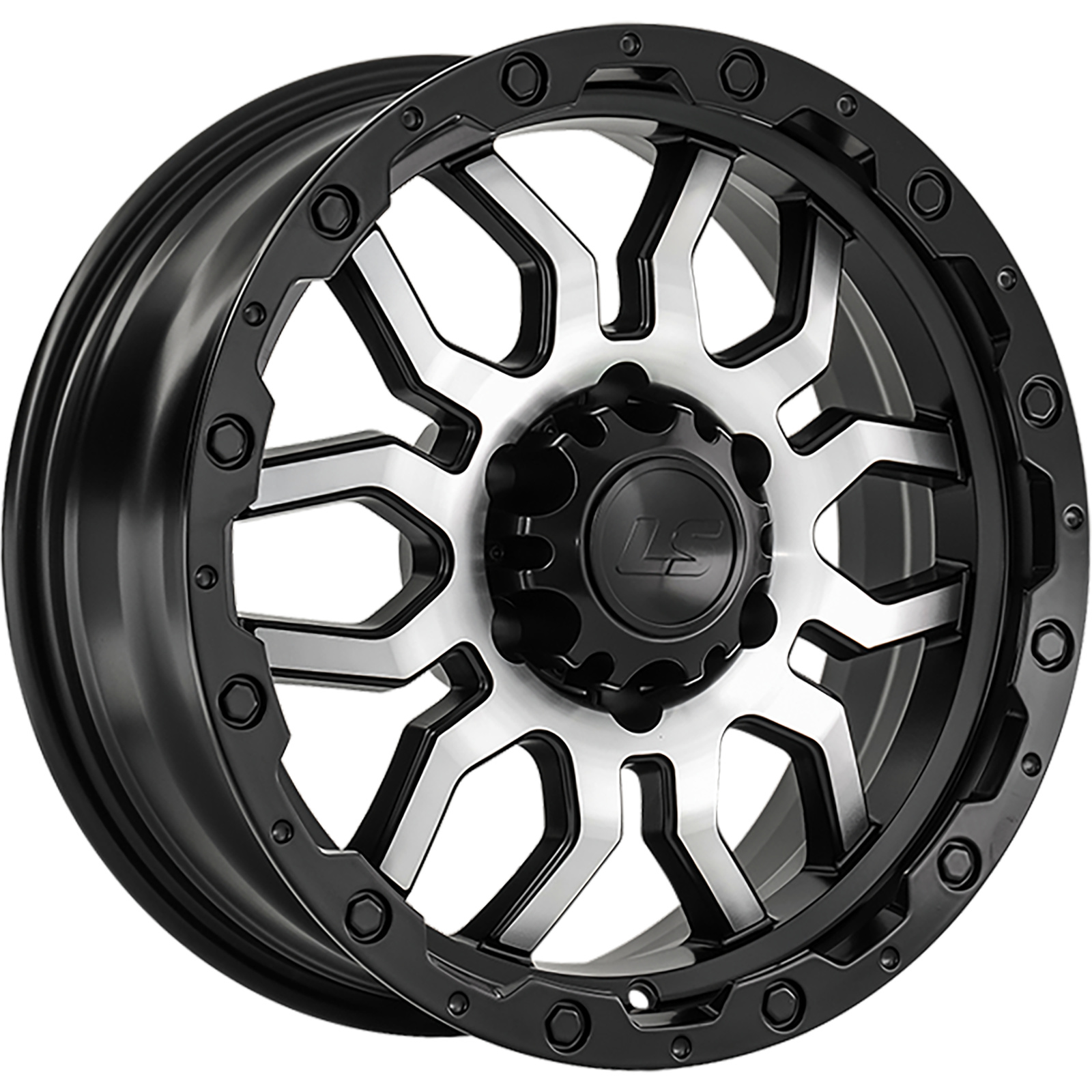 LS 7,5x17/6x139,7 ET0 D106,1 1285 BKSF (конус, Колпак+лого)