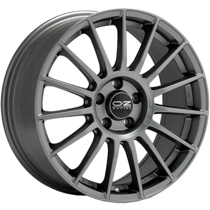 OZ 9,5x19/5x112 ET21 D66,46 Superturismo LM Matt Graphite + Silver Lettering