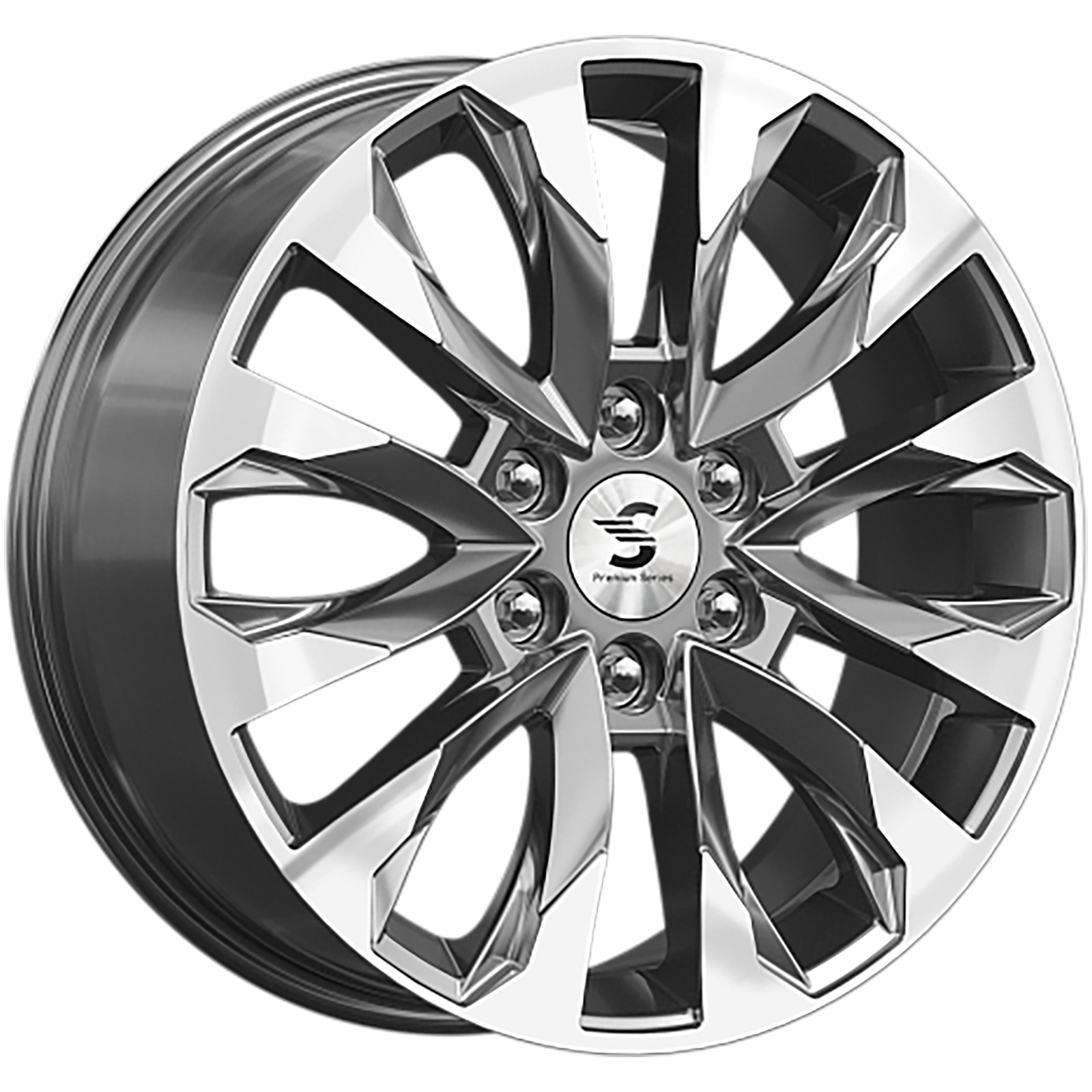 Premium Series 8x20/6x139,7 ET55 D100,1 КР007 (TANK 700) Diamond Gloss Graphite