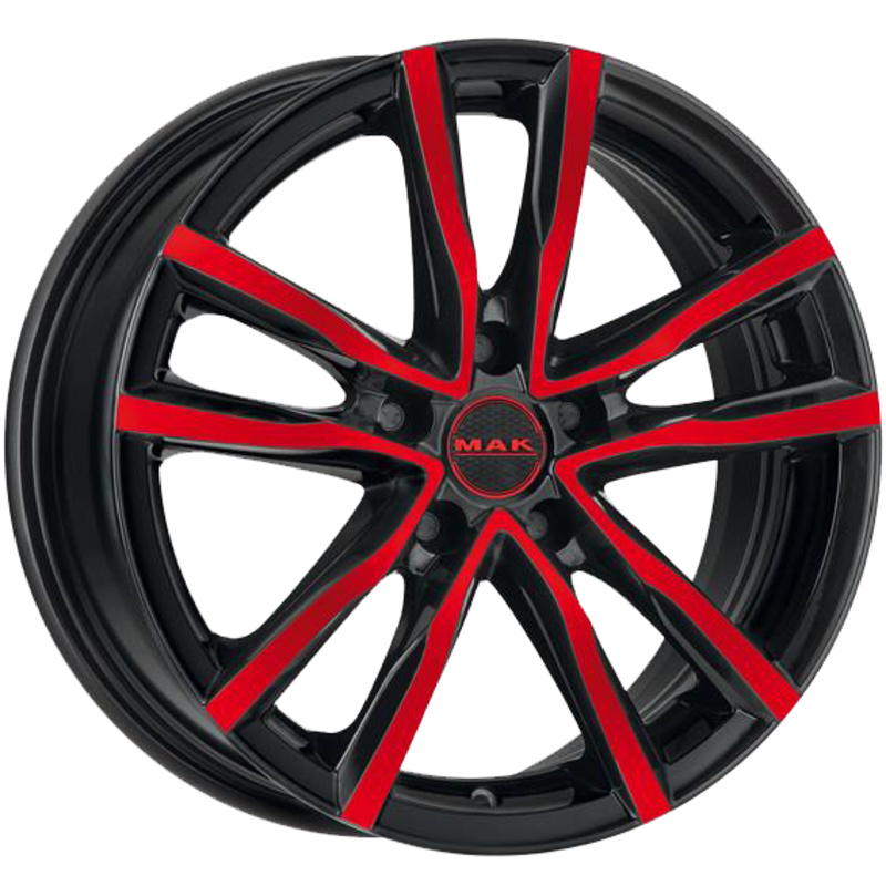MAK 7x17/5x114,3 ET40 D76 Milano Black Red Face