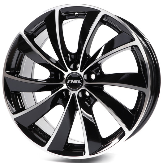 Rial Lugano 7,5x17 5/100 ET36 d-63,3 Diamond Black Frontpolished (LU75736B33-1)