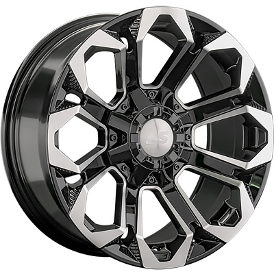 LS 9x20/6x139,7 ET20 D106,1 1366 BKF (конус, Колпак+лого)