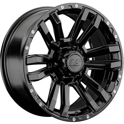 LS 9x18/6x139,7 ET15 D106,1 1339 BK (конус, Колпак+лого)