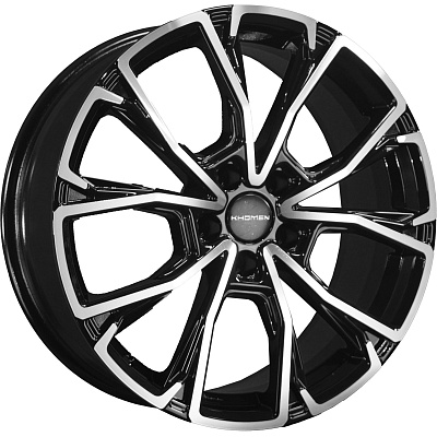 Khomen Wheels 7,5x19/5x112 ET43 D57,1 KHW1907 (Kodiaq/Tiguan) Black-FP