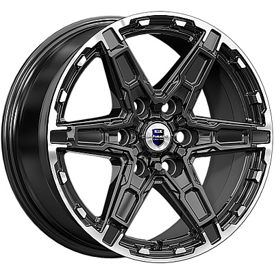 КиК 8x18/6x114,3 ET46 D67,1 Дистрикт (КС1159) черный бриллиант