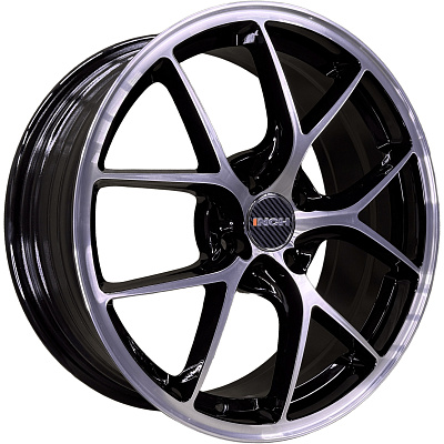 INCH 7x17/5x105 ET38 D56,6 FA8538 Gloss Black Machined Face (ZJH) FlowForming