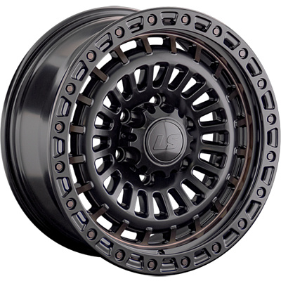 LS 9x18/6x139,7 ET20 D106,1 1348 BKS+BR (конус, Колпак+лого)