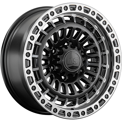 LS 9x18/6x139,7 ET30 D100,1 1348 BKSL (конус, Колпак+лого)
