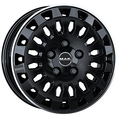 MAK Overland 6,5x16 5/130 ET55 d-89,1 Gloss Black Mirror Ring (F6560RVGL55KT)