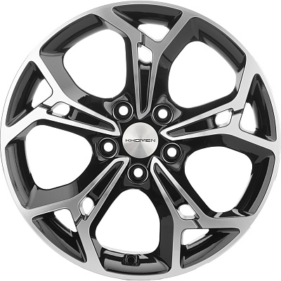 Khomen Wheels 7x17/5x112 ET40 D57,1 KHW1702 (Kodiaq/Tiguan) Black-FP