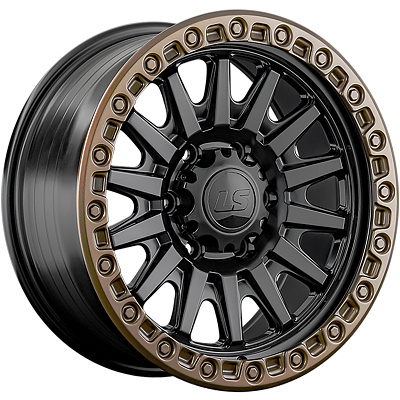 LS FlowForming 9x17/6x139,7 ET20 D106,1 RC90 BKS+BZSDSL (конус, Колпак+лого)