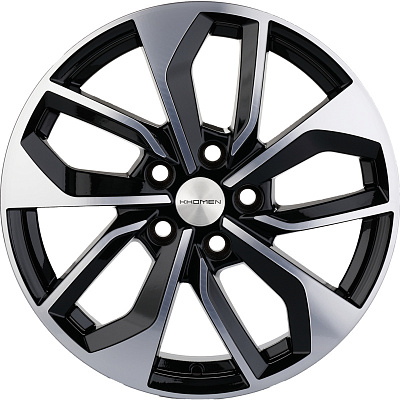 Khomen Wheels 7x17/5x112 ET40 D57,1 KHW1703 (Kodiaq/Tiguan) Black-FP